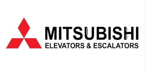 Mitsubishi Elevators and Escalators logo, representing quality in elevator service by Xpert Elevator Service.