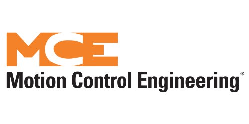Motion Control Engineering logo featuring the initials MCE in orange and black, representing engineering services.